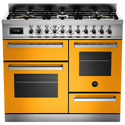 Bertazzoni Professional Series Dual Fuel Range Cooker Yellow